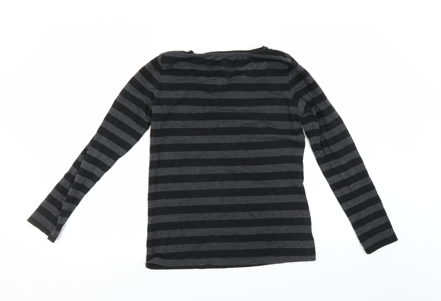 Primark Womens Grey Striped  Basic T-Shirt Size 14