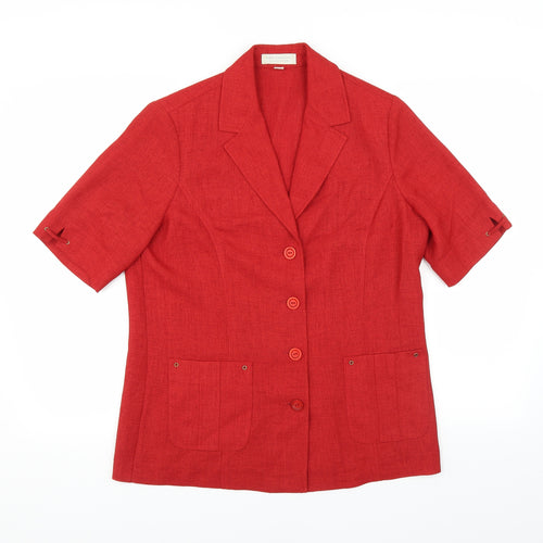 pier angelini Womens Red   Basic Blouse Size 12