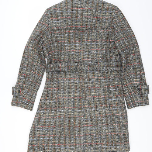 Sainsburys Womens Black Check  Jacket Coat Size 16