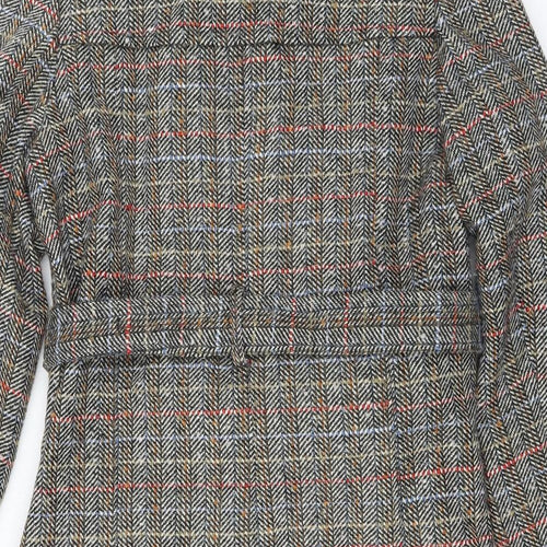 Sainsburys Womens Black Check  Jacket Coat Size 16