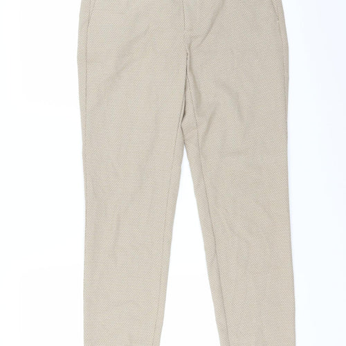 Zara Womens Beige Houndstooth  Trousers  Size 8 L28 in
