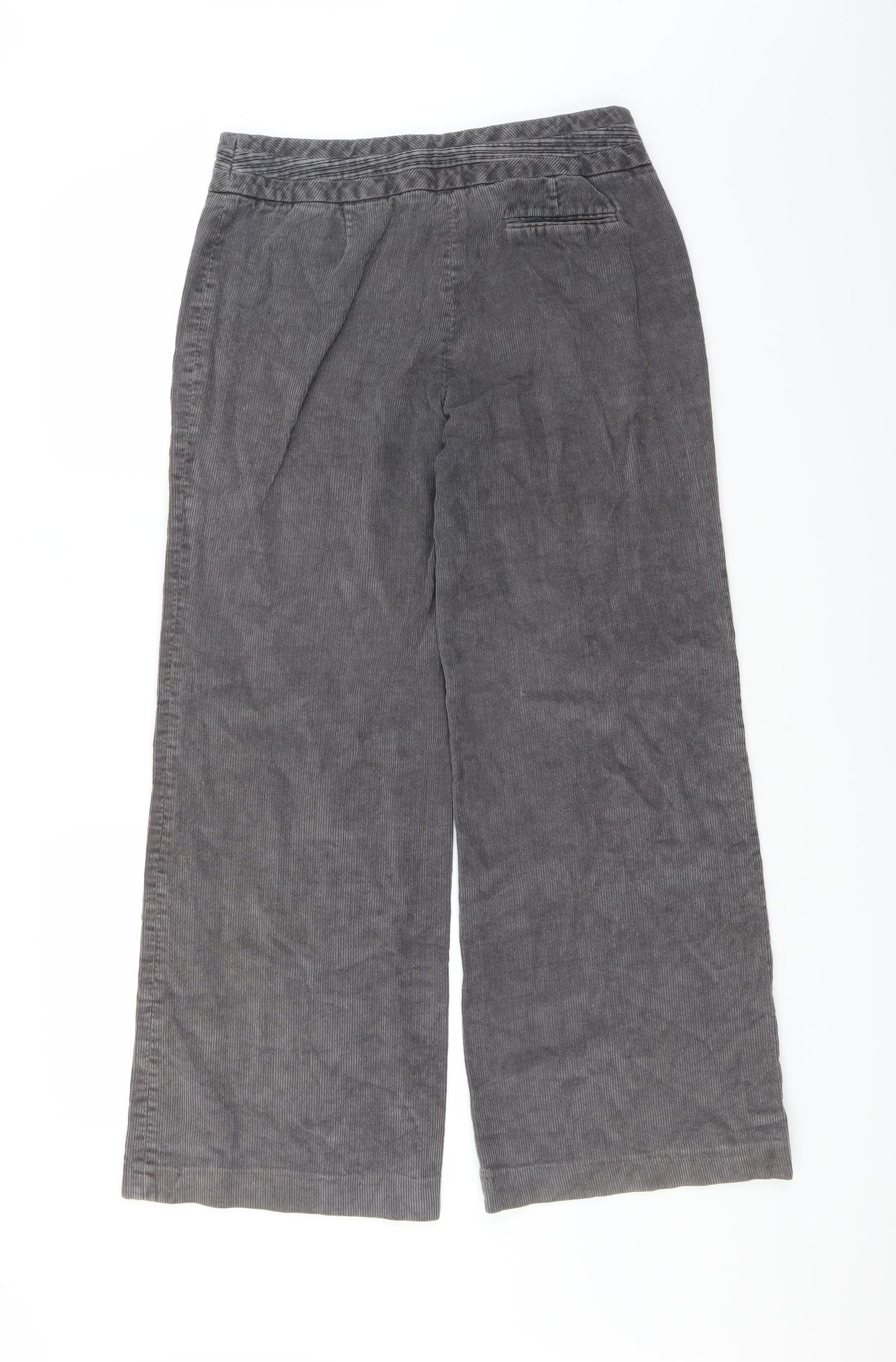 Marks and Spencer Womens Grey  Corduroy Trousers  Size 12 L29 in
