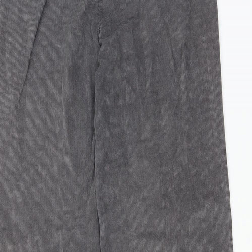 Marks and Spencer Womens Grey  Corduroy Trousers  Size 12 L29 in