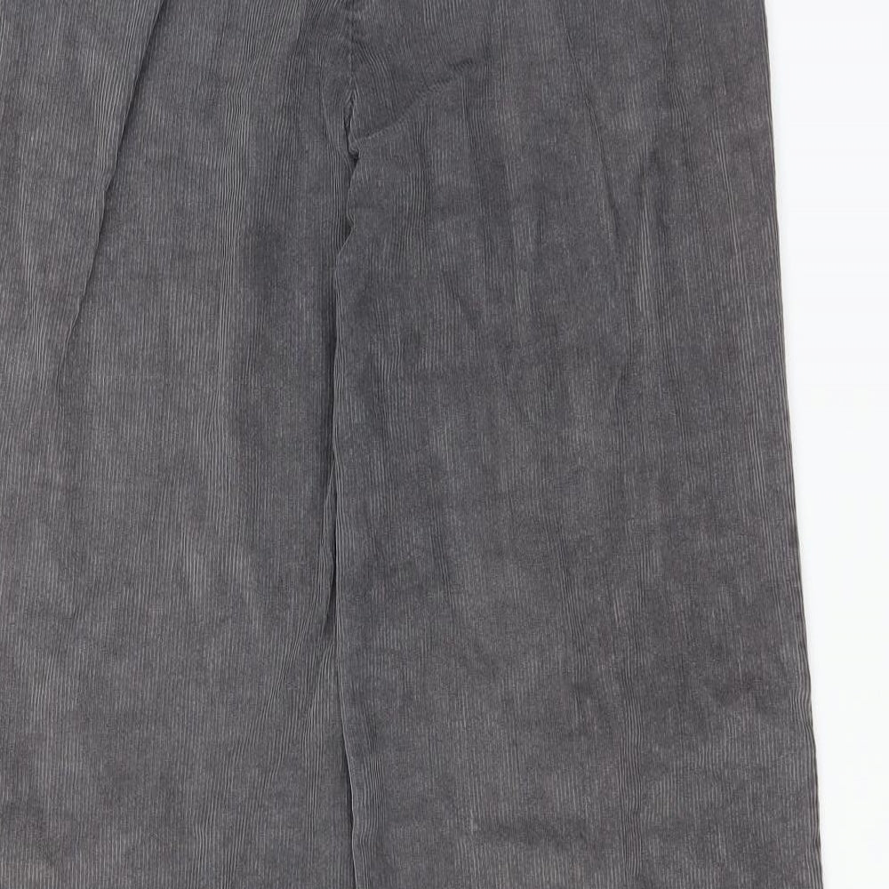 Marks and Spencer Womens Grey  Corduroy Trousers  Size 12 L29 in
