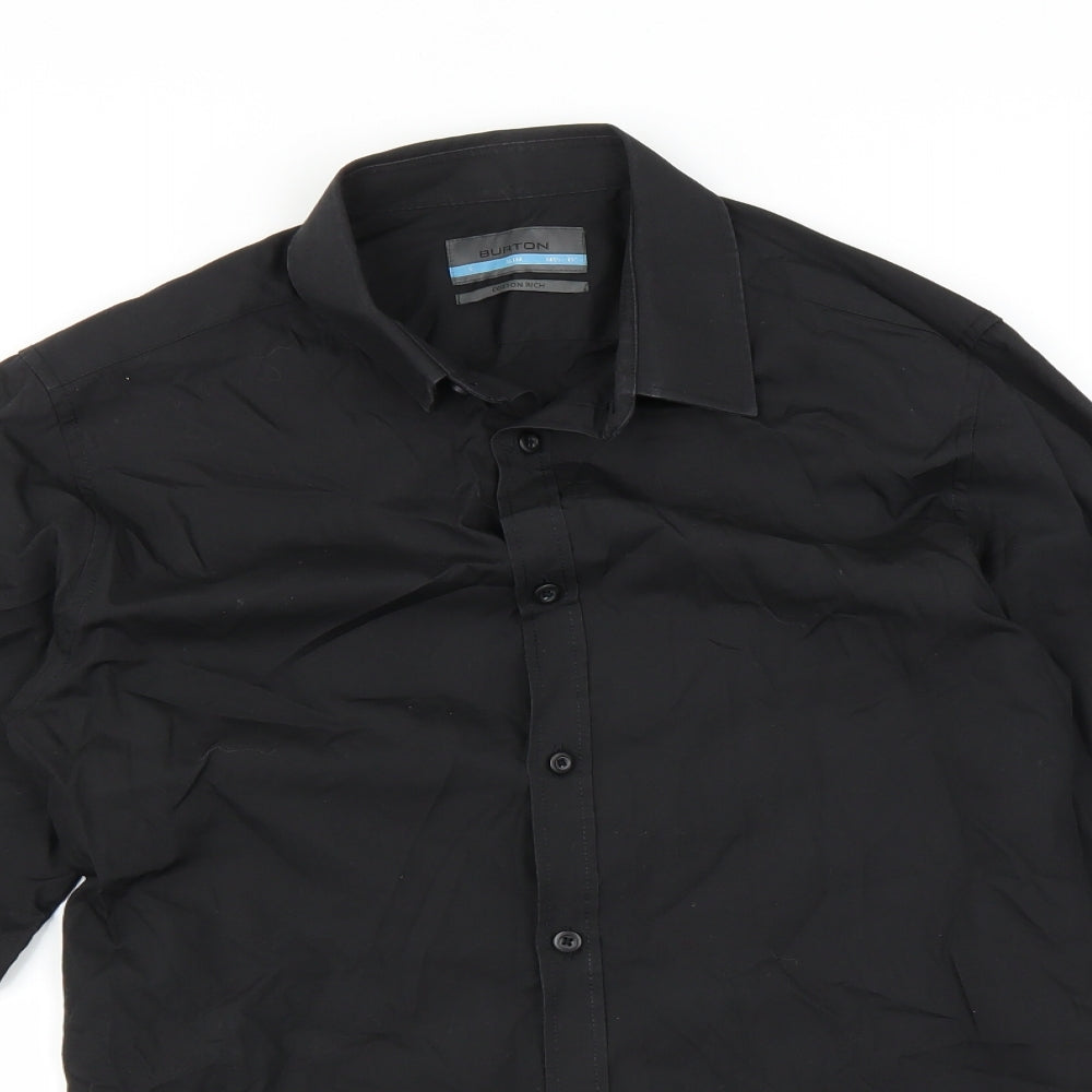 Burton Mens Black    Dress Shirt Size 14.5