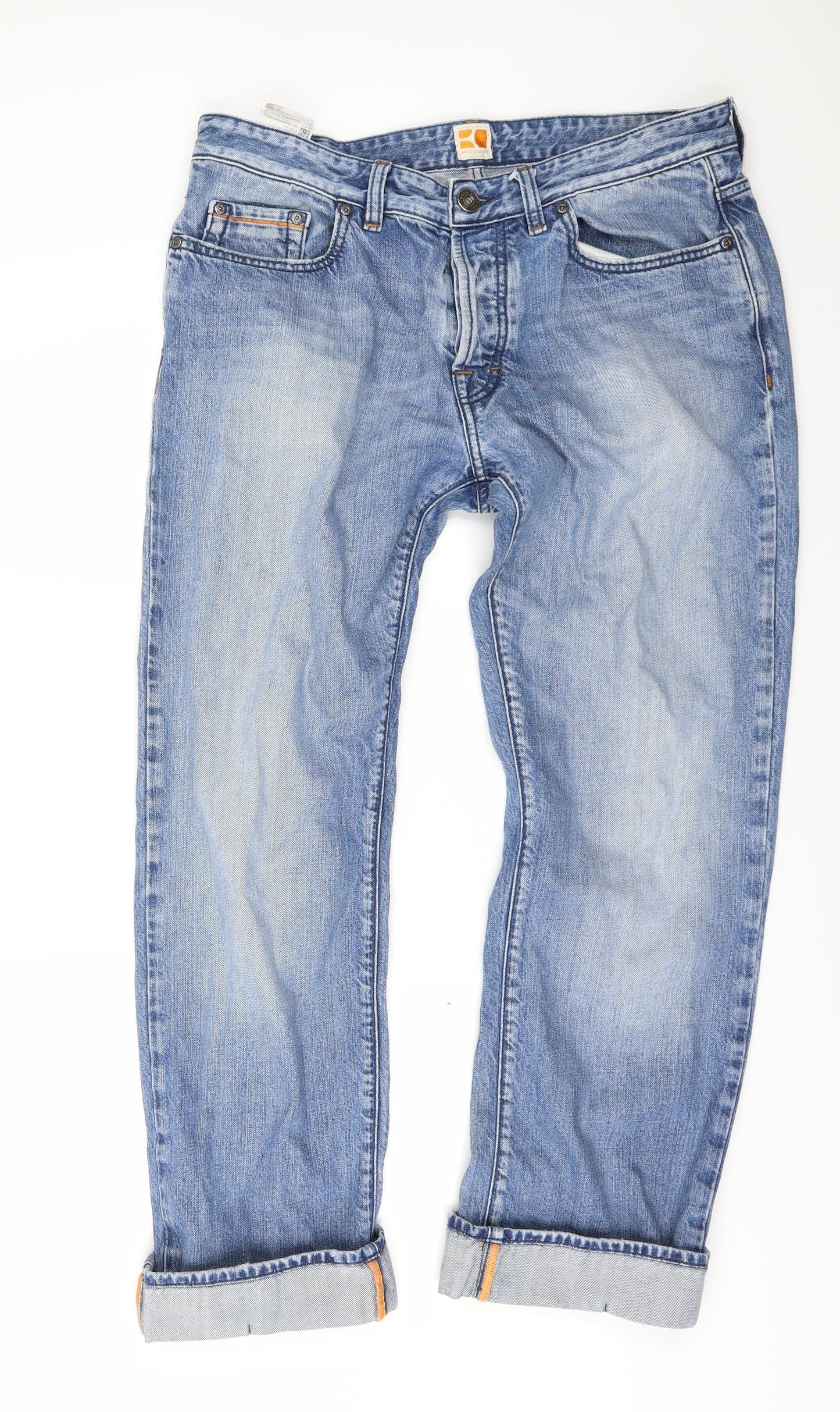 Boss Orange Mens Blue   Straight Jeans Size 35 L29 in