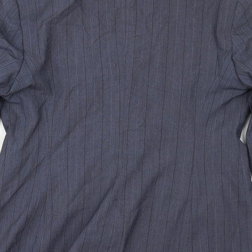 NEXT Womens Blue Striped  Jacket Suit Jacket Size 12