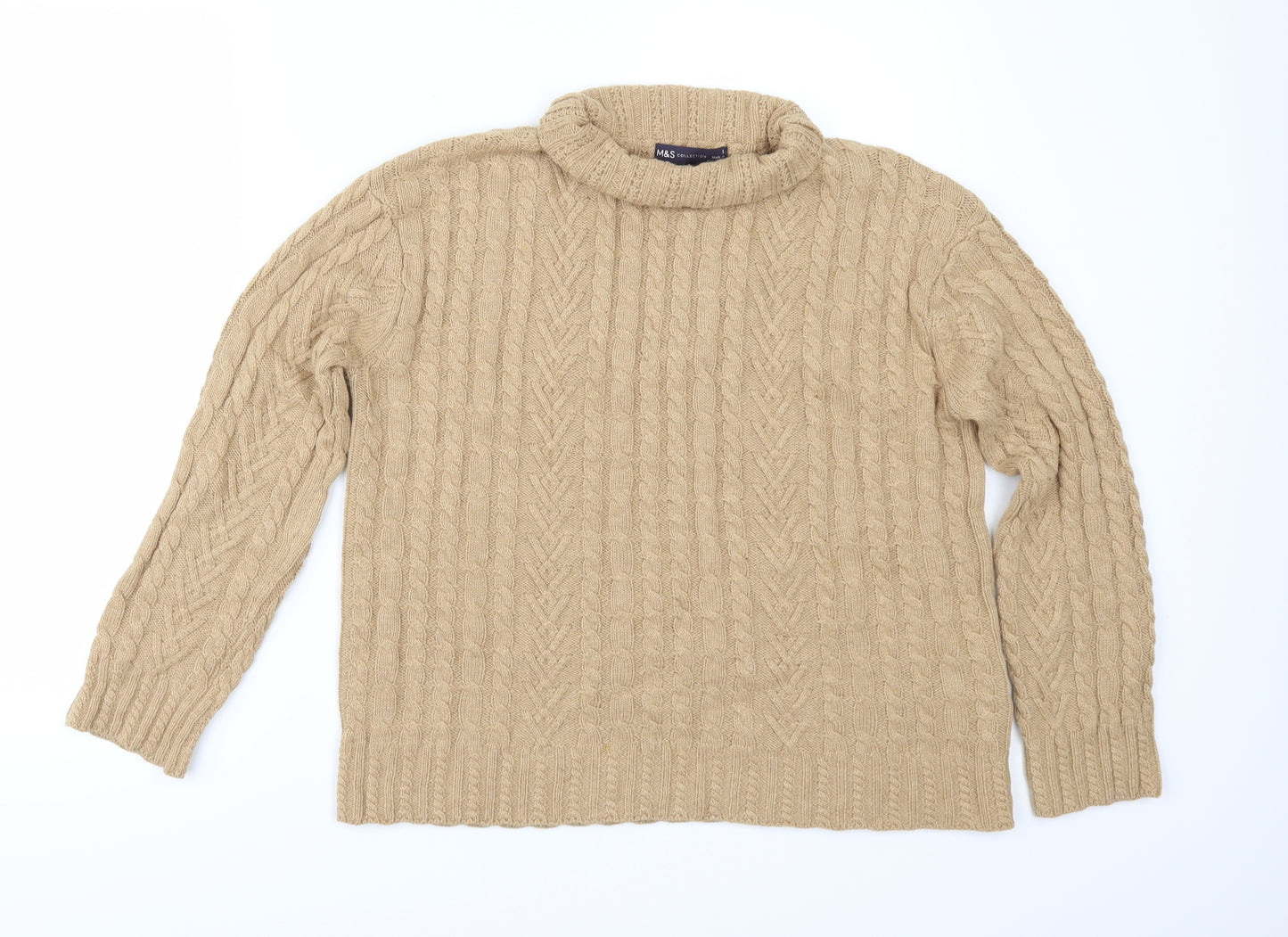 Marks and Spencer Womens Beige   Pullover Jumper Size S