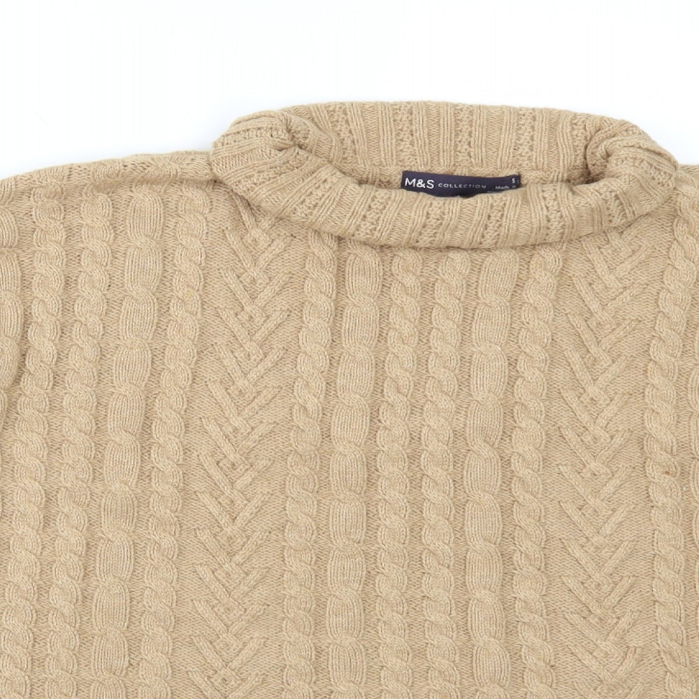 Marks and Spencer Womens Beige   Pullover Jumper Size S