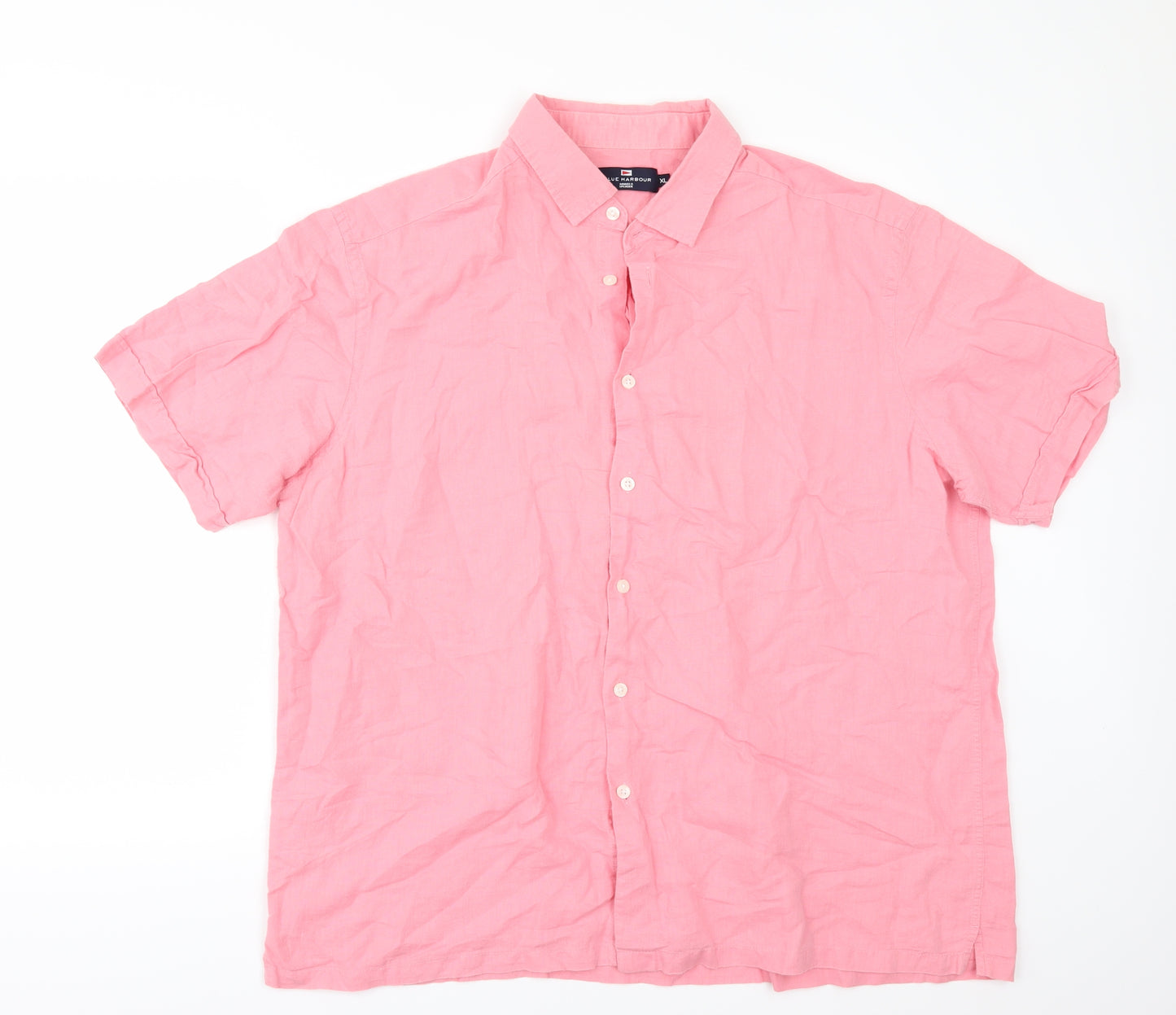 Marks and Spencer Mens Red    Button-Up Size XL