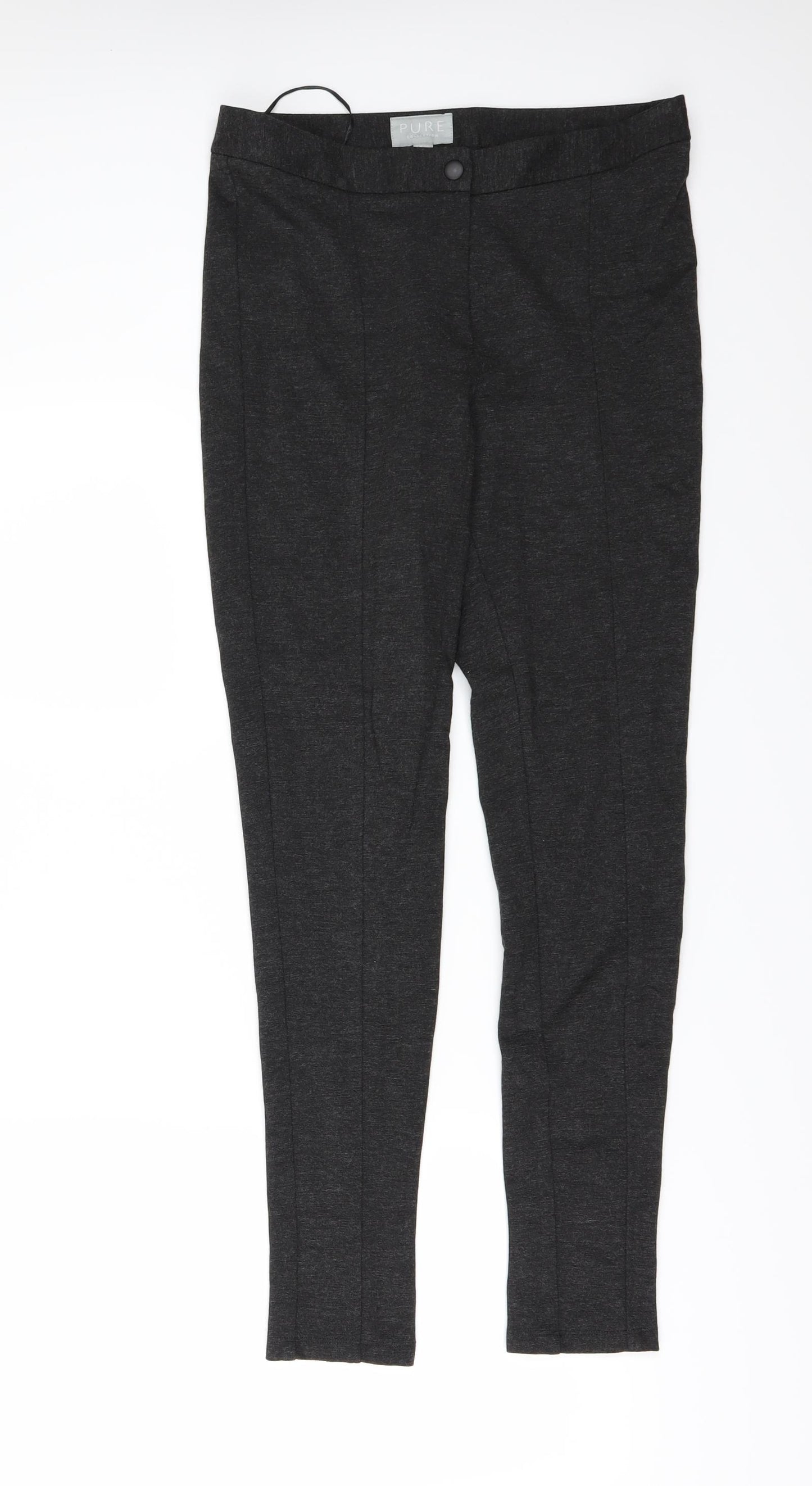 PURE Collection Womens Grey   Trousers  Size 10 L27 in
