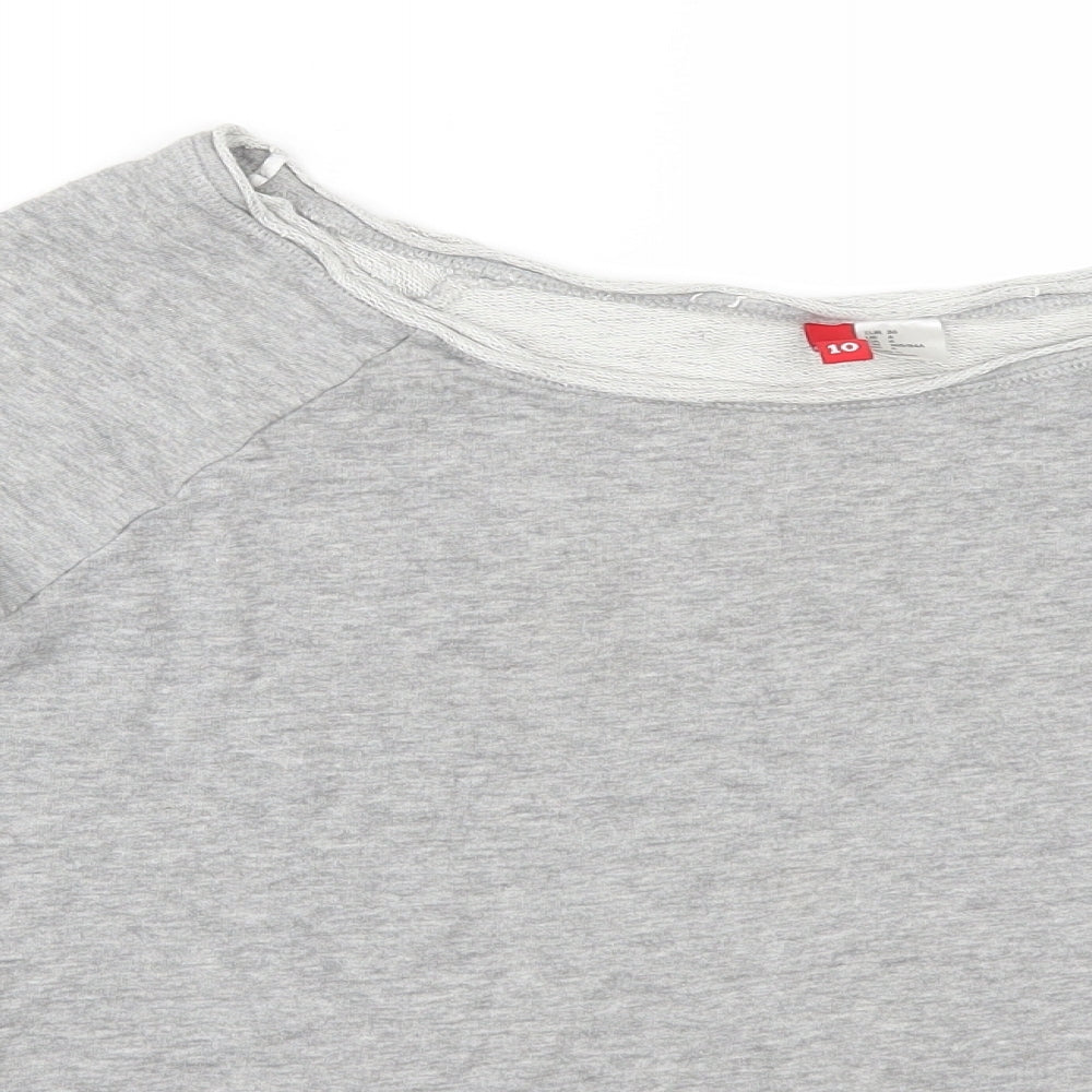 Divided by H&M Womens Grey   Basic T-Shirt Size 10