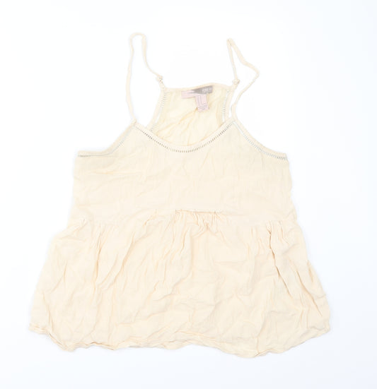 Front view of Forever 21 women’s beige camisole blouse, size M