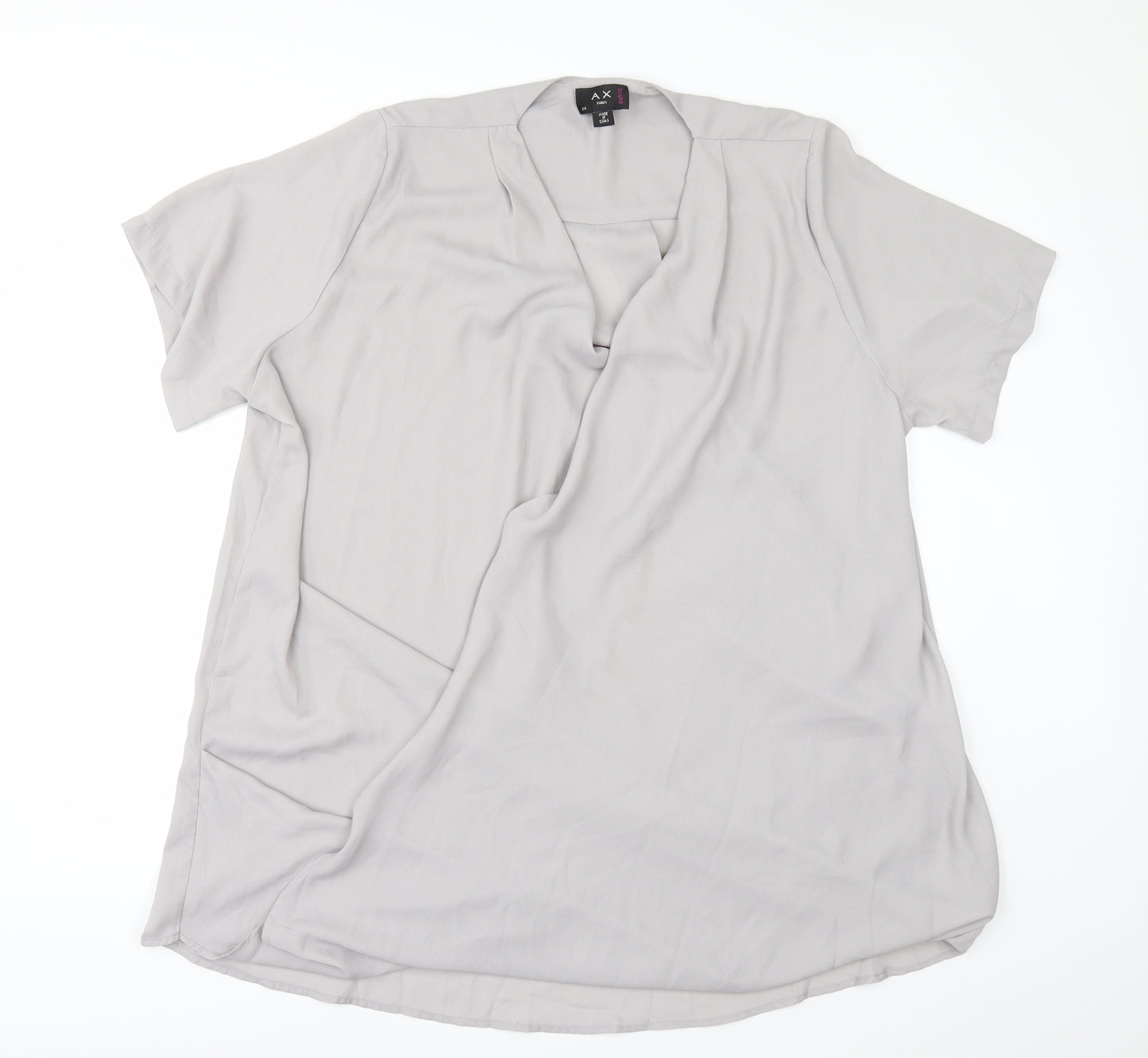 AX Paris Womens Grey   Tunic Blouse Size 24
