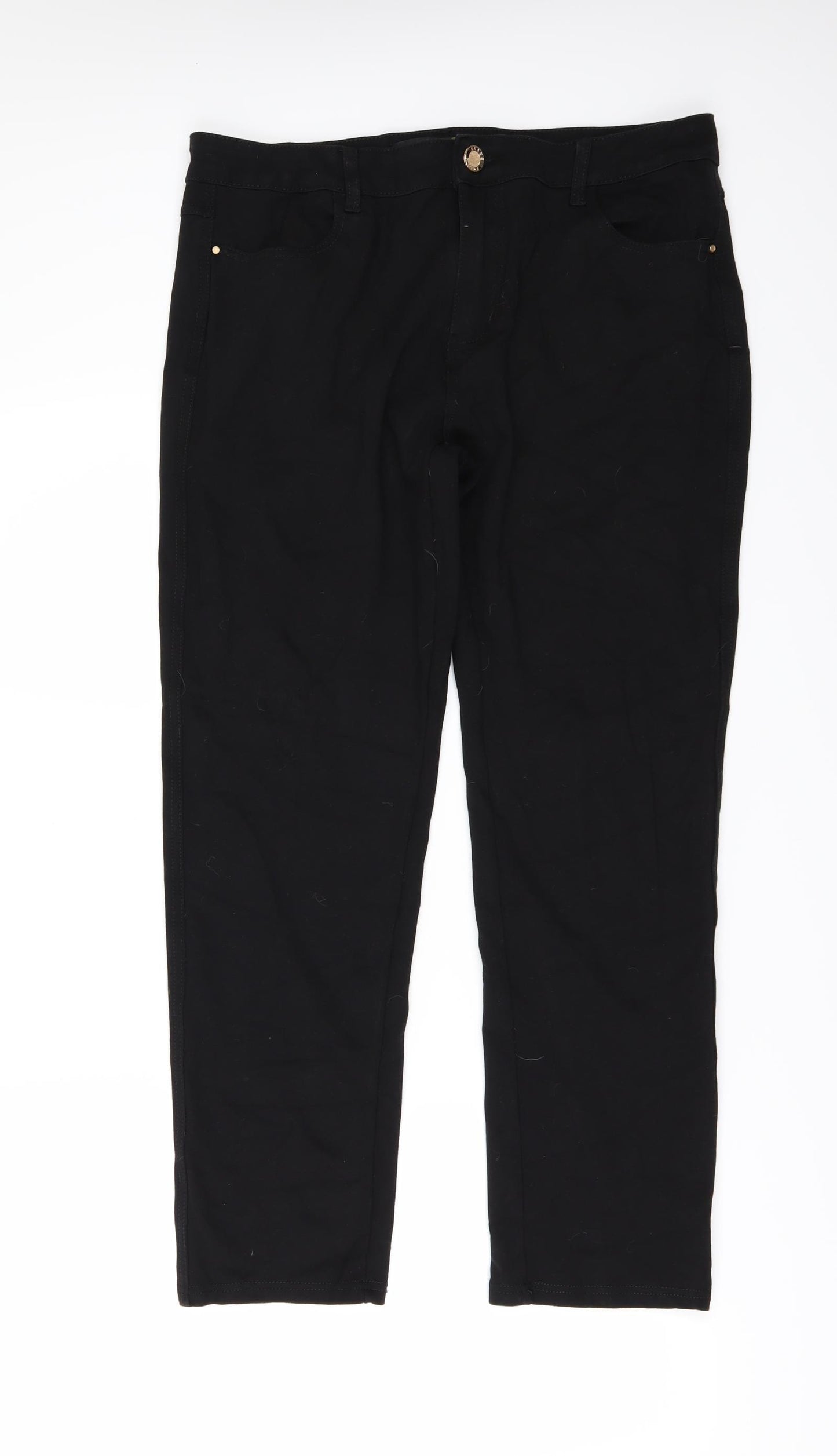 H&L Womens Black   Trousers  Size 38 in L28 in
