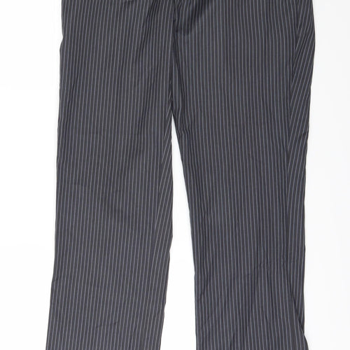 Butler & Webb Mens Grey Striped  Trousers  Size 32 L31 in