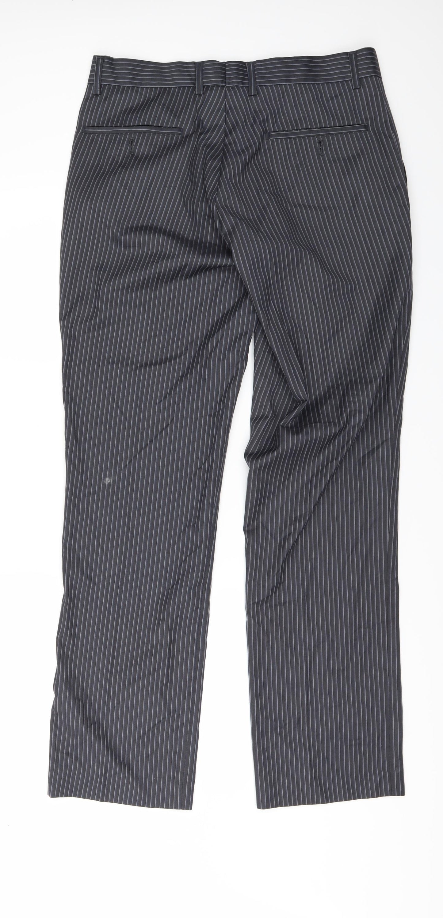 Butler & Webb Mens Grey Striped  Trousers  Size 32 L31 in