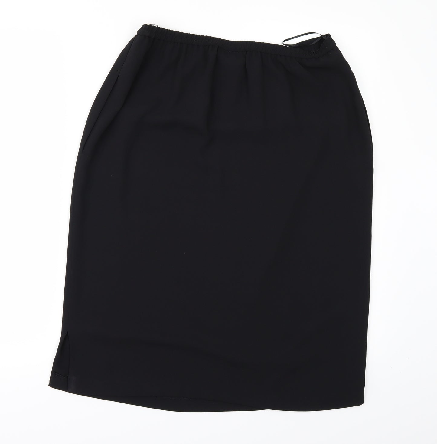 Frank Usher Womens Black   A-Line Skirt Size 14  - Side Splits