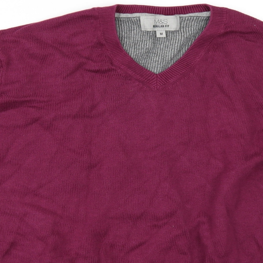 Marks and Spencer Mens Red   Pullover Jumper Size M
