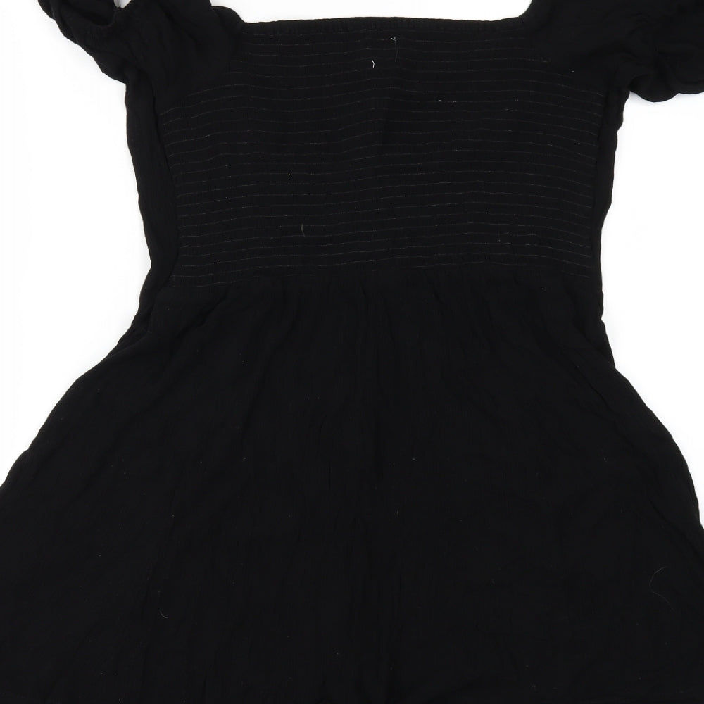 ASOS Womens Black   Tunic Button-Up Size 10