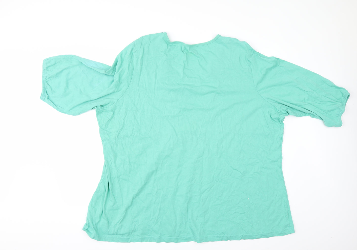 Casual Womens Green   Basic T-Shirt Size 32