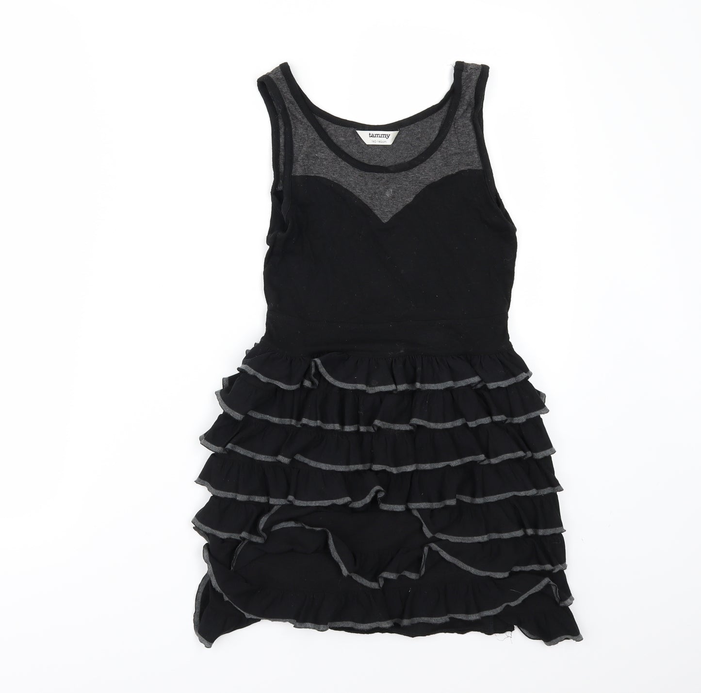 Tammy Girls Black   Fit & Flare  Size 9-10 Years