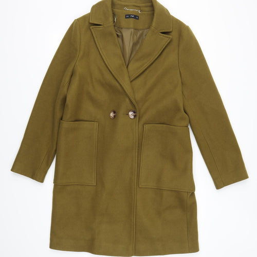 F&F Womens Green   Trench Coat Coat Size 14