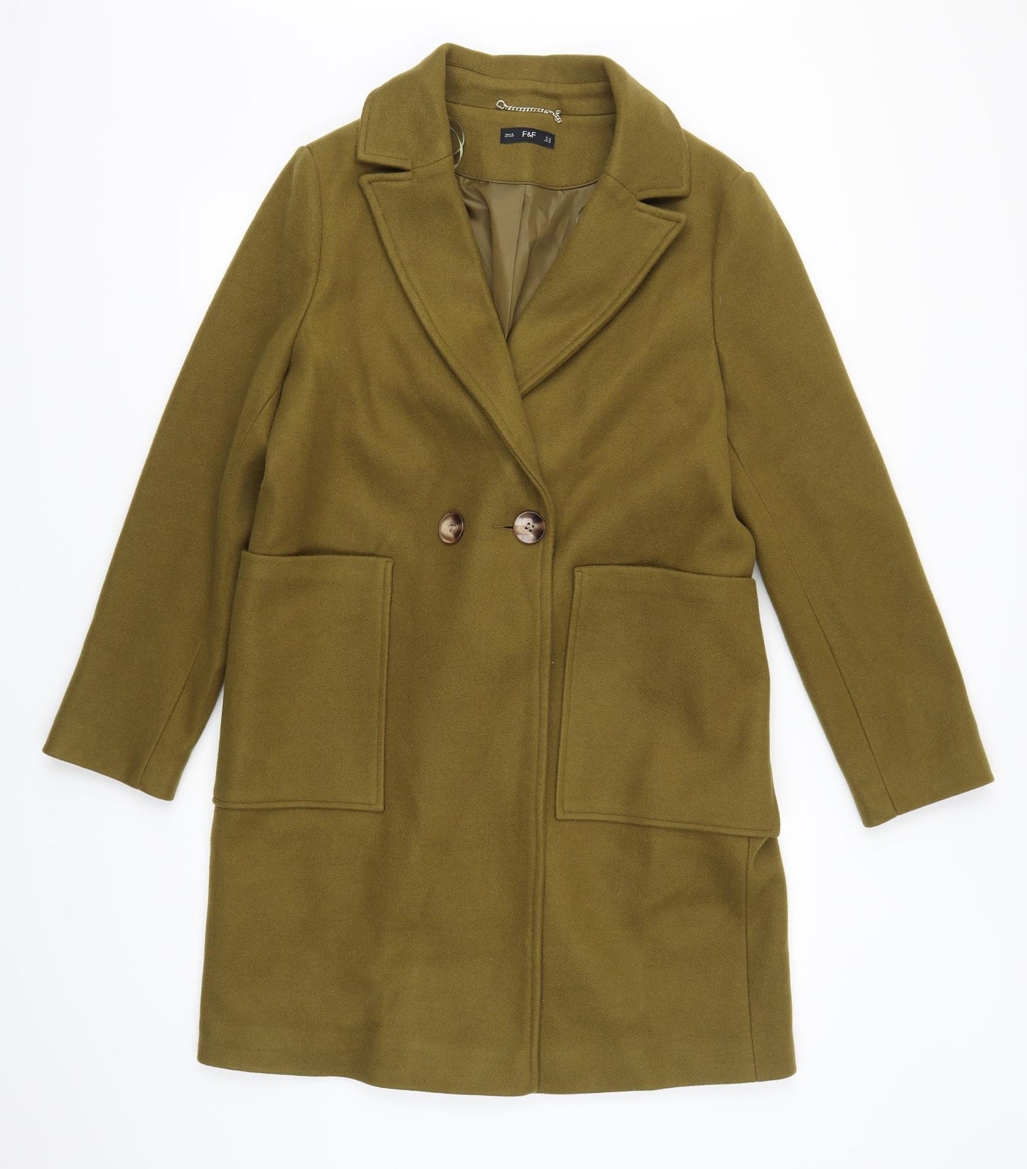 F&F Womens Green   Trench Coat Coat Size 14