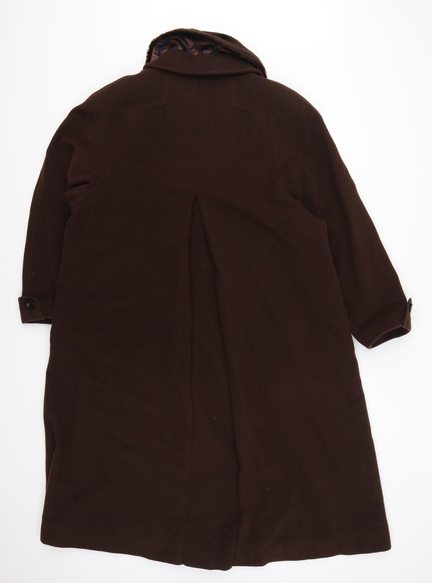 Preworn Womens Brown   Overcoat Coat Size 16