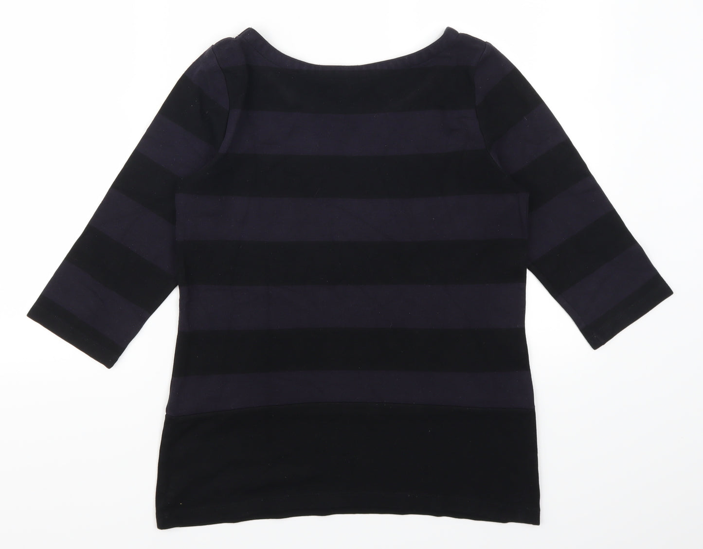French Connection Womens Blue Striped  Basic T-Shirt Size XS