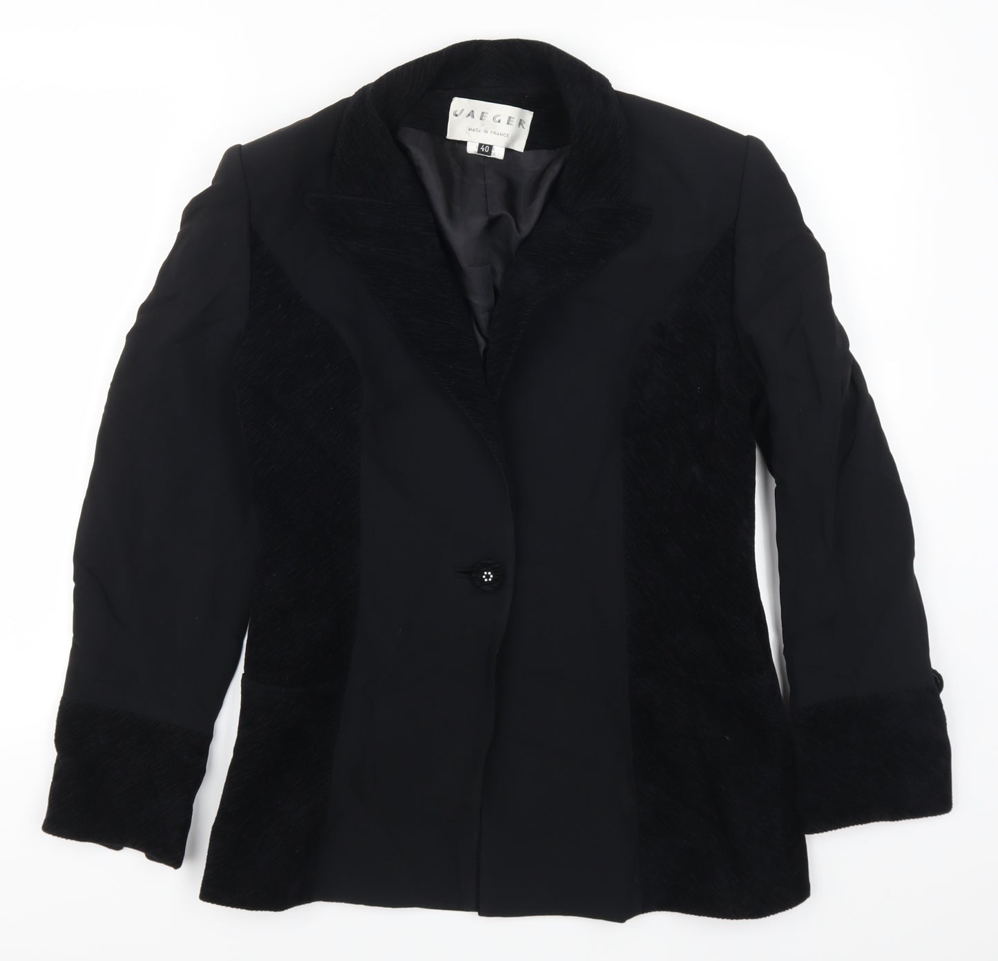 Jaeger Womens Black   Jacket Suit Jacket Size 12