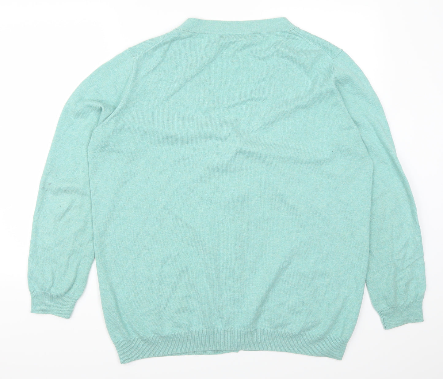 Woolovers Mens Blue   Cardigan Jumper Size XL