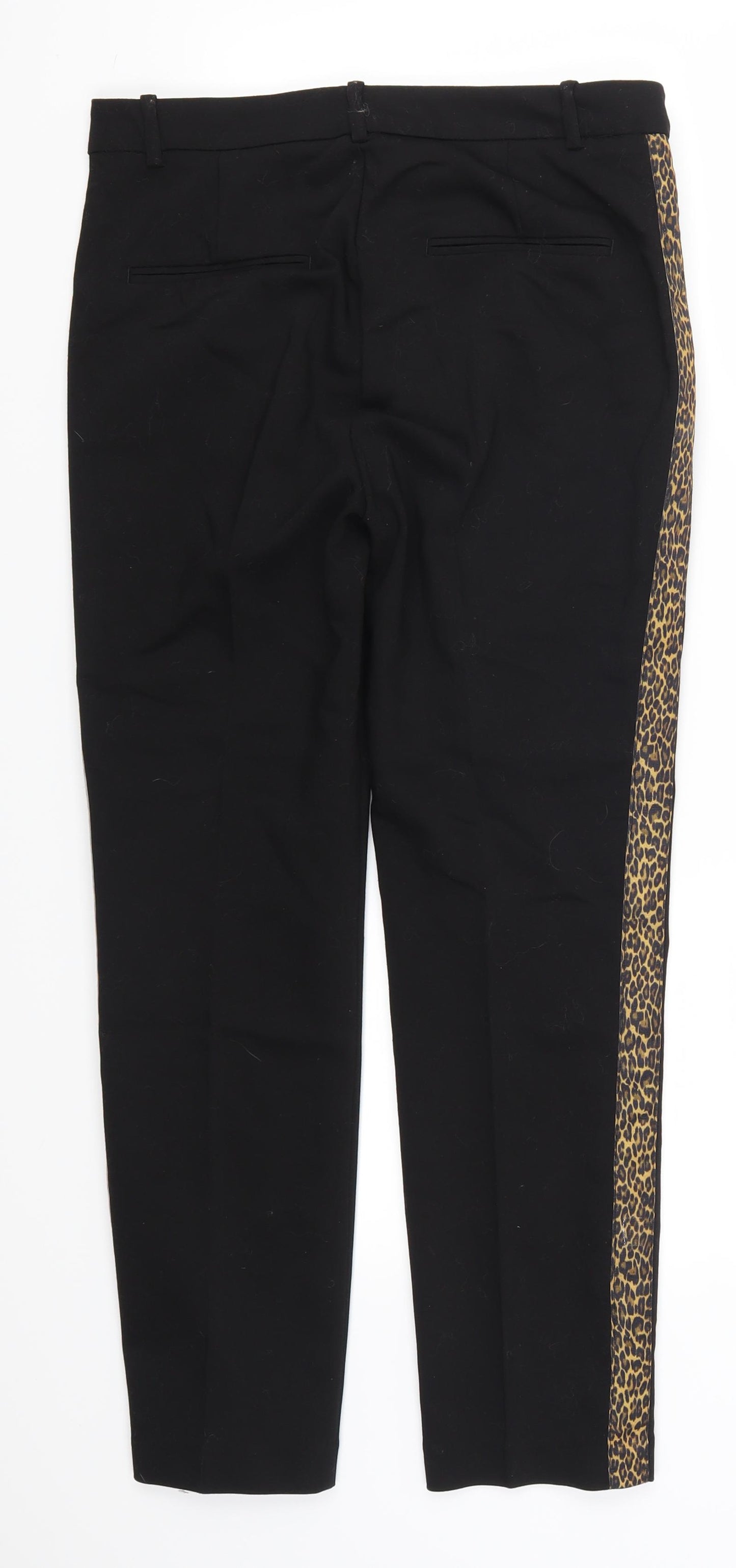 Zara Womens Black Animal Print  Trousers  Size S L26 in