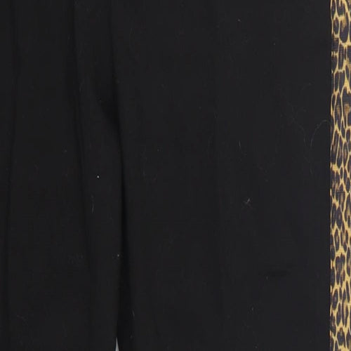 Zara Womens Black Animal Print  Trousers  Size S L26 in