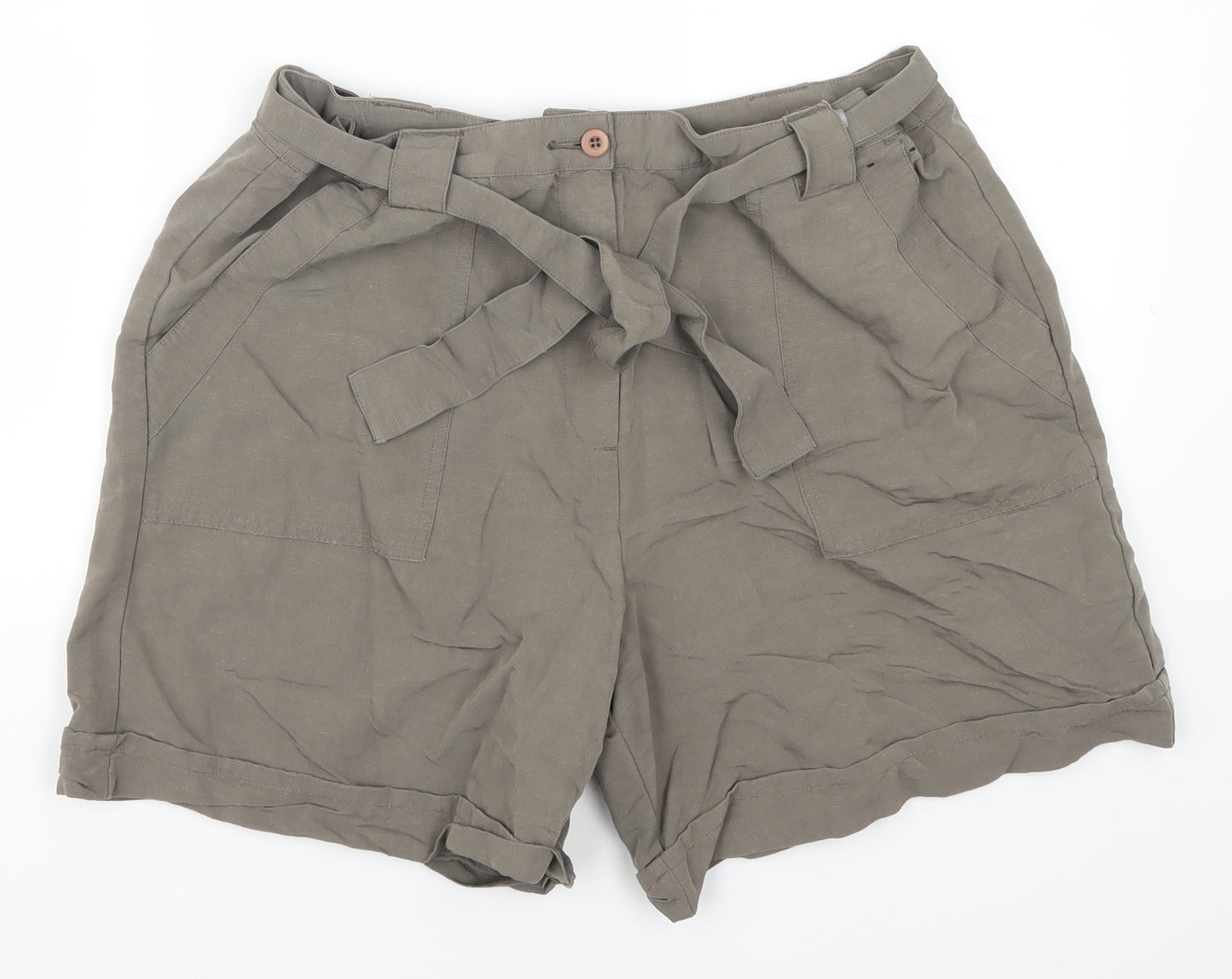 George Womens Green   Mom Shorts Size 16