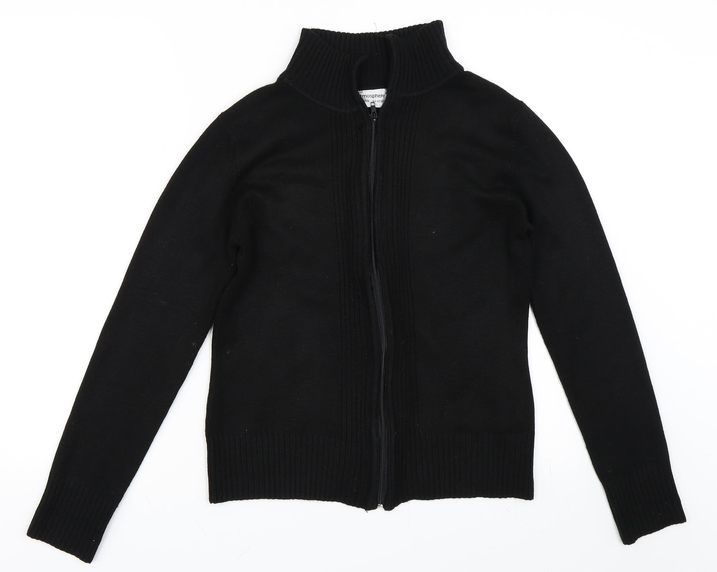 Atmosphere Womens Black   Full Zip Jumper Size 12
