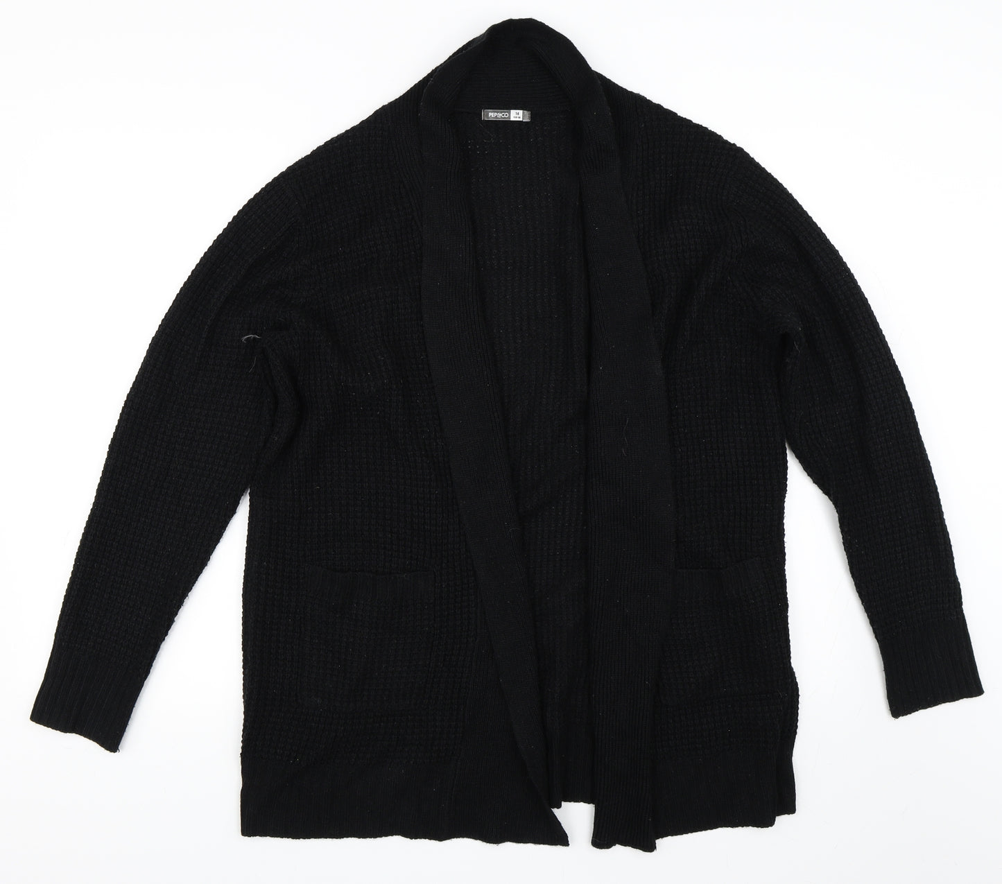 Pep&Co Womens Black   Cardigan Jumper Size 14