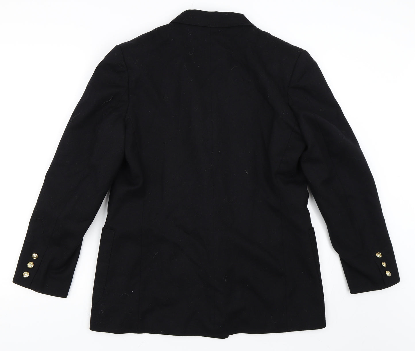 House of Fraser Womens Black   Pea Coat Jacket Size 12