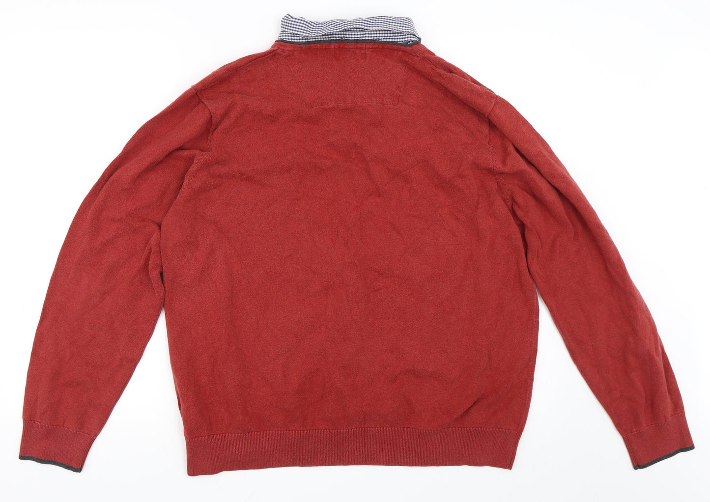 Marks and Spencer Mens Red   Pullover Jumper Size XL
