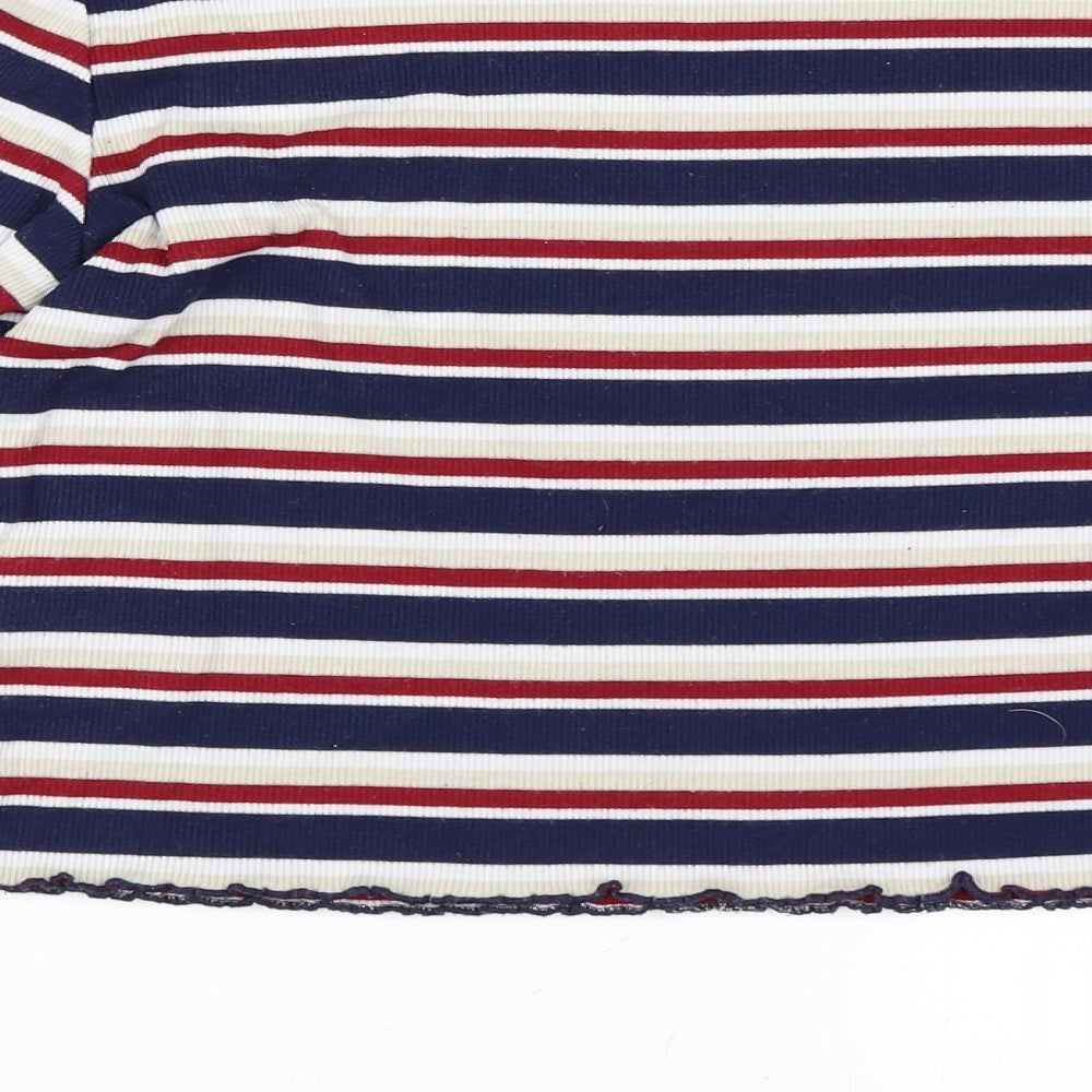 H&M Womens Blue Striped  Pullover Jumper Size L