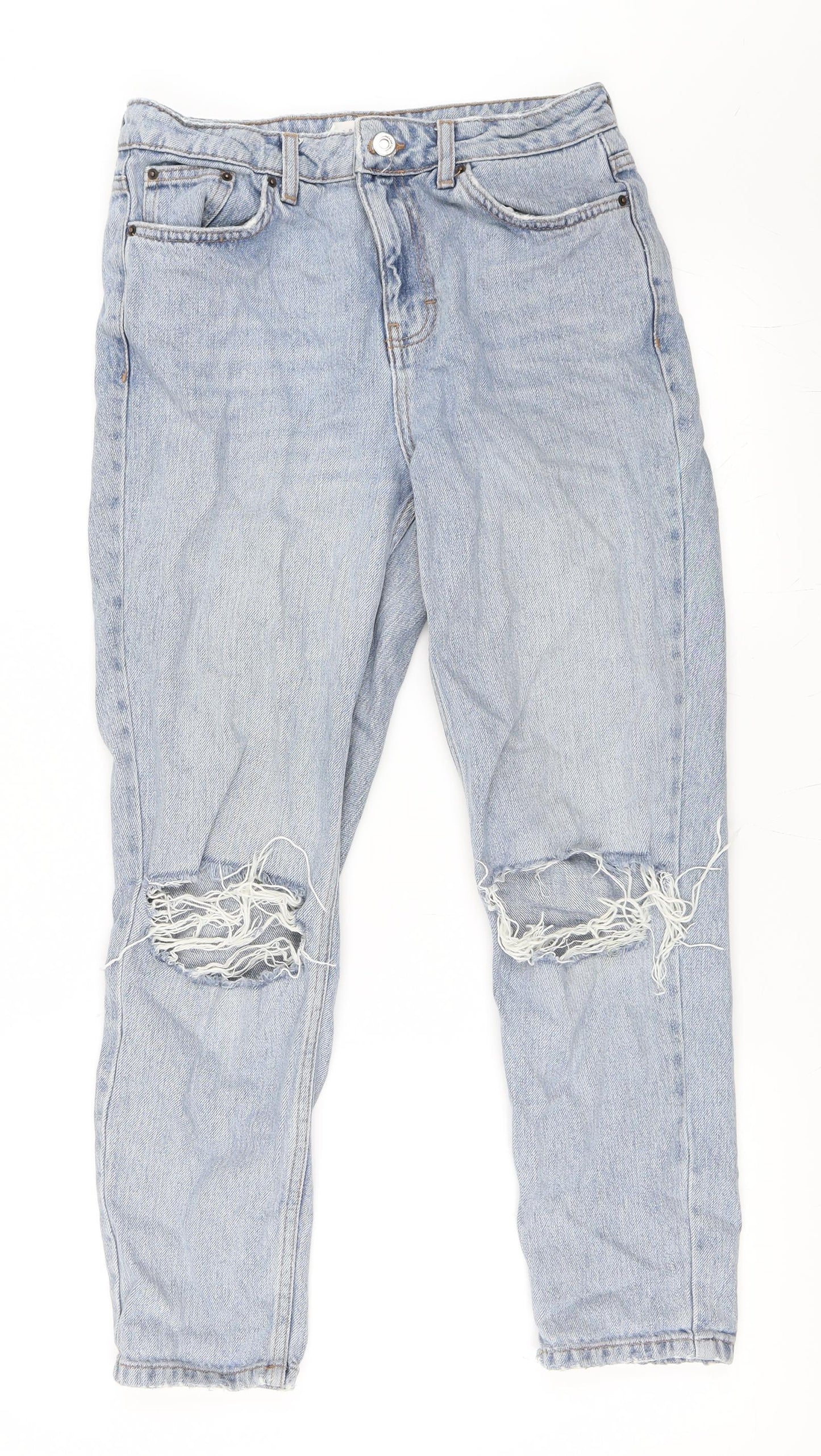 Topshop Womens Blue   Mom Jeans Size 10 L28 in