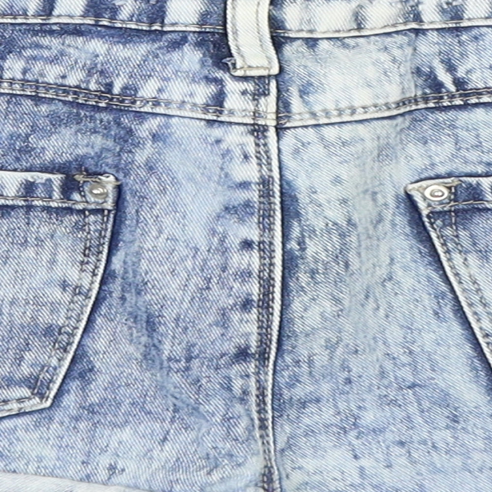 Primark Womens Blue  Denim Hot Pants Shorts Size 10