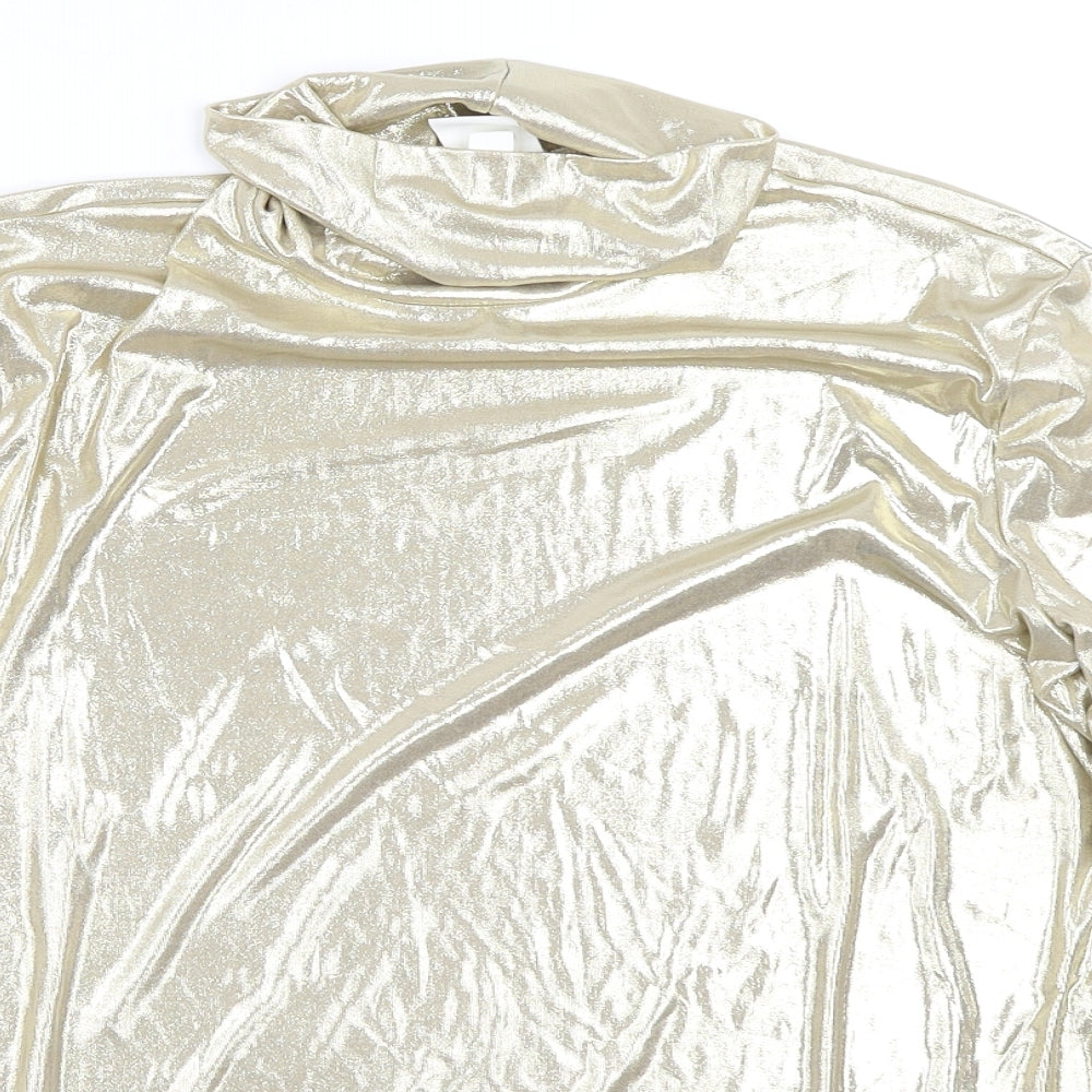 H&M Womens Gold   Basic Blouse Size L