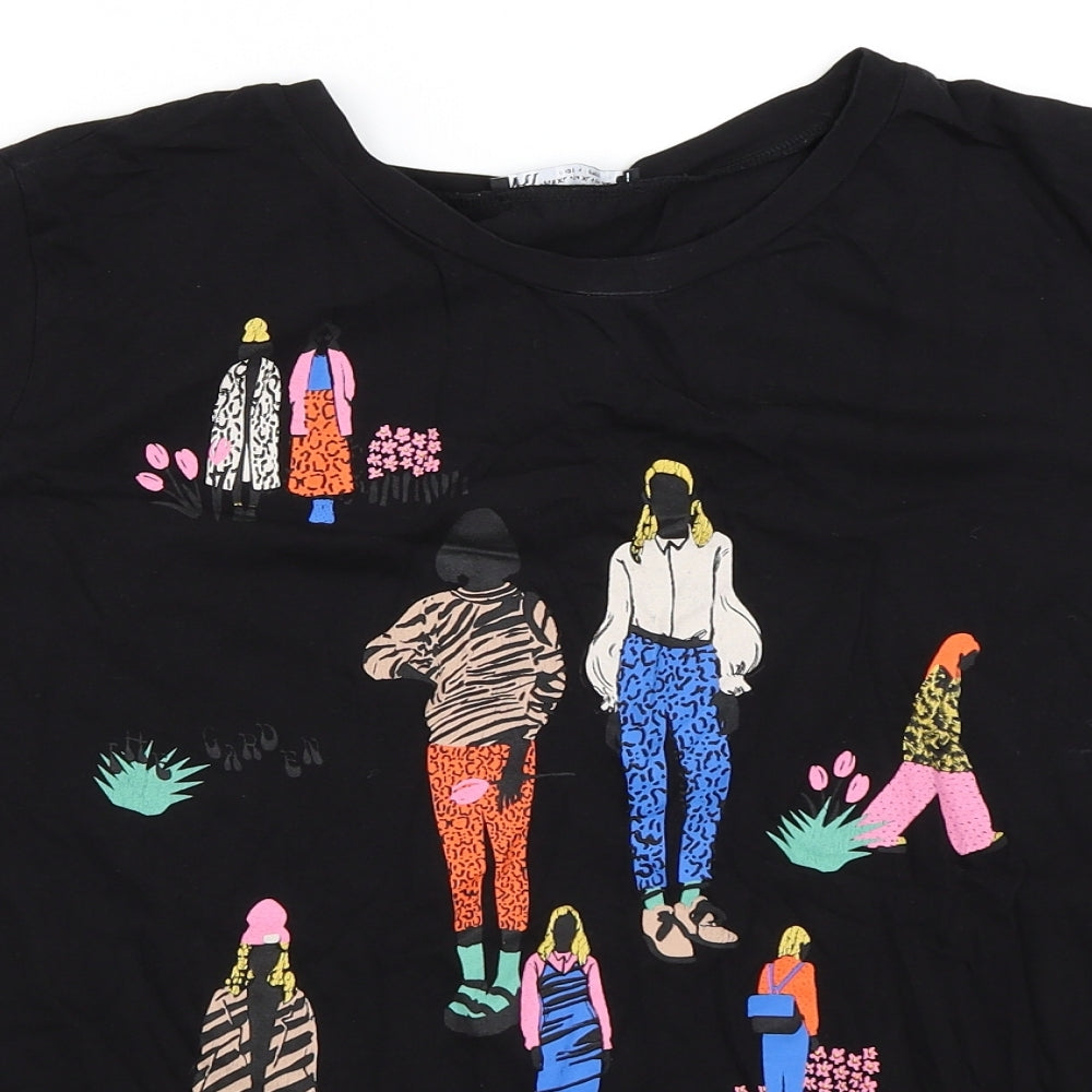 Zara Womens Black   Basic T-Shirt Size XL