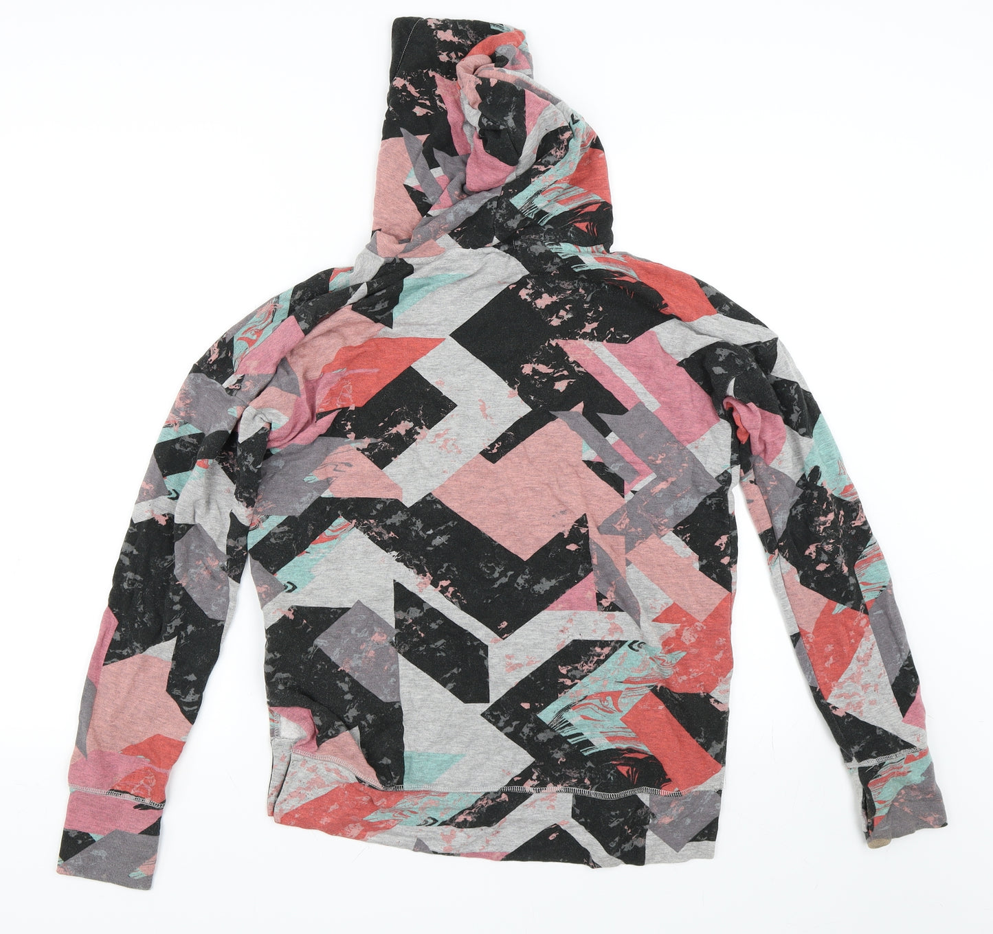 NEXT Womens Grey Geometric  Pullover Hoodie Size 10