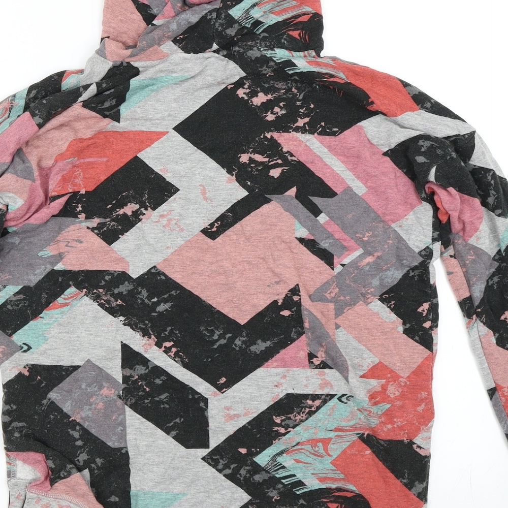 NEXT Womens Grey Geometric  Pullover Hoodie Size 10