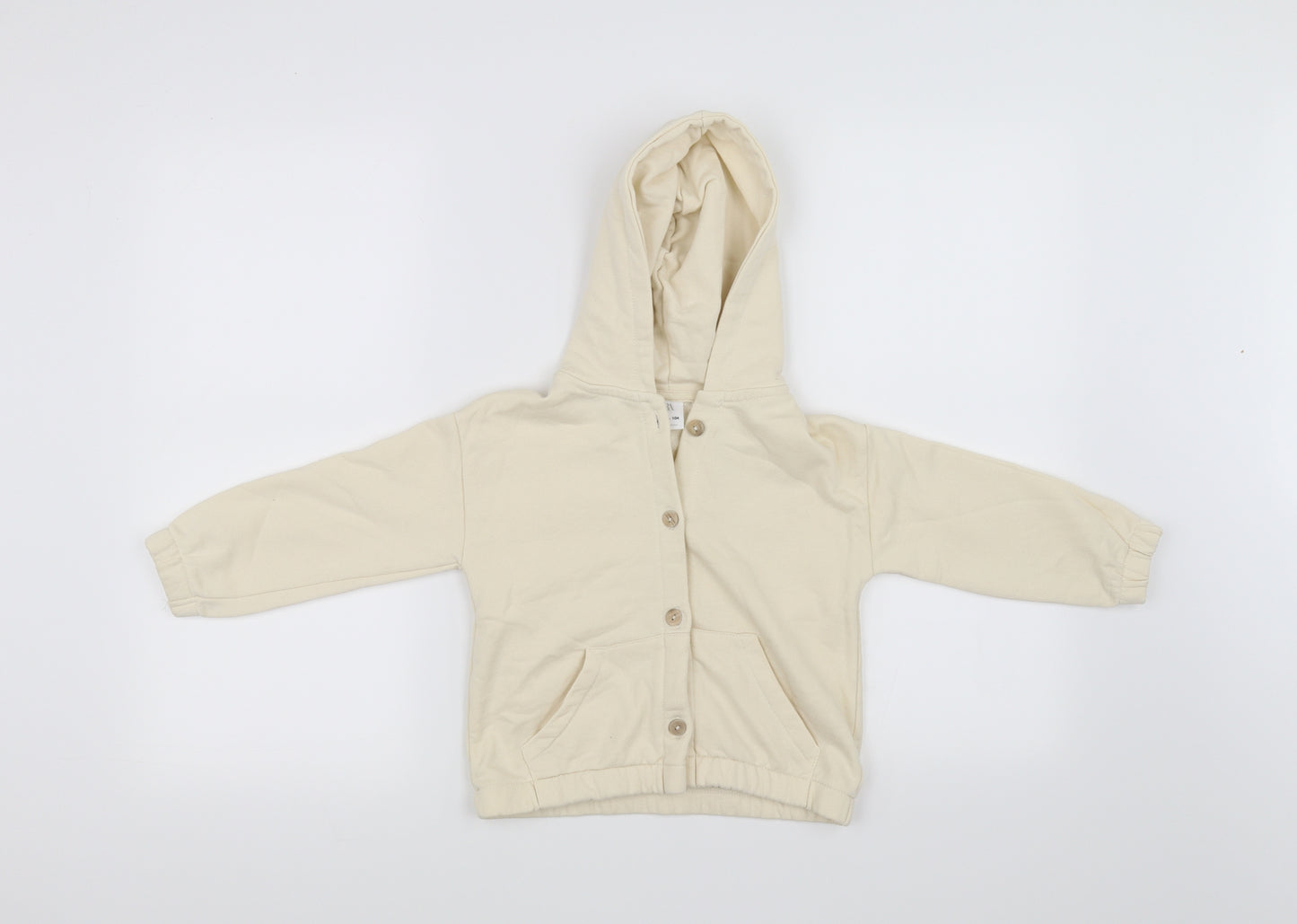 Zara Girls White   Cardigan Hoodie Size 3-4 Years