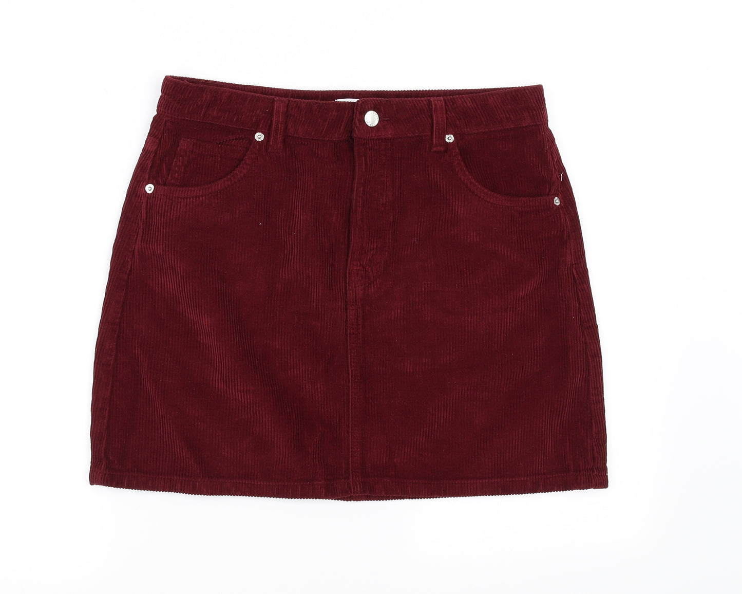 Top shop Womens Purple  Corduroy A-Line Skirt Size 12