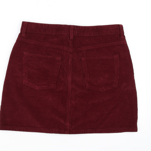 Top shop Womens Purple  Corduroy A-Line Skirt Size 12
