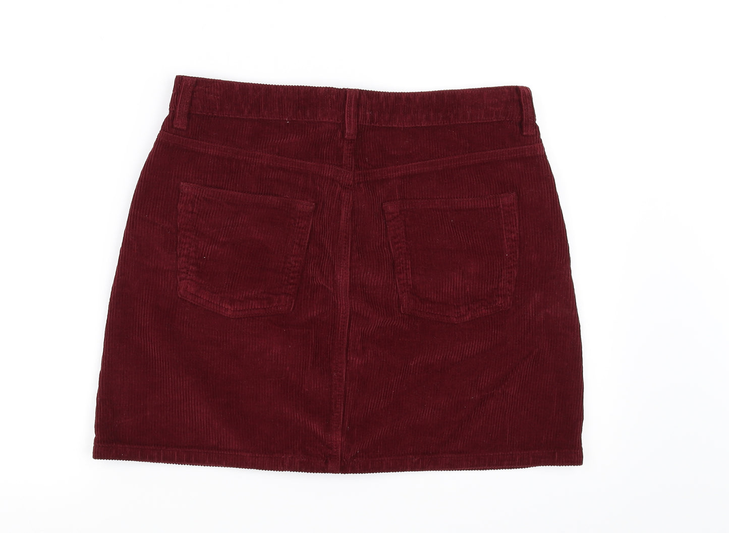 Top shop Womens Purple  Corduroy A-Line Skirt Size 12
